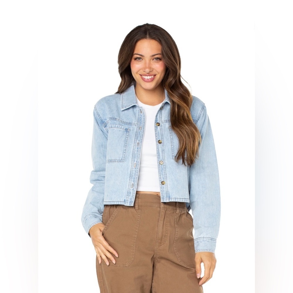 Celebrity Pink Light Wash Denim Jacket